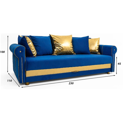 Диван прямой Султан Blue