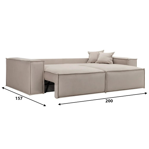 Диван прямой Комо Сталь Beige
