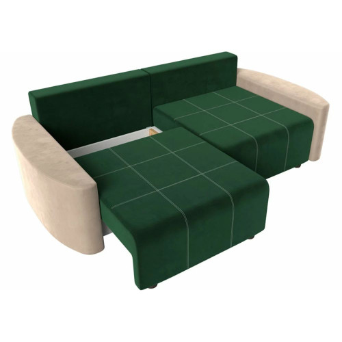 Диван  Бристоль Велюр Green-Beige