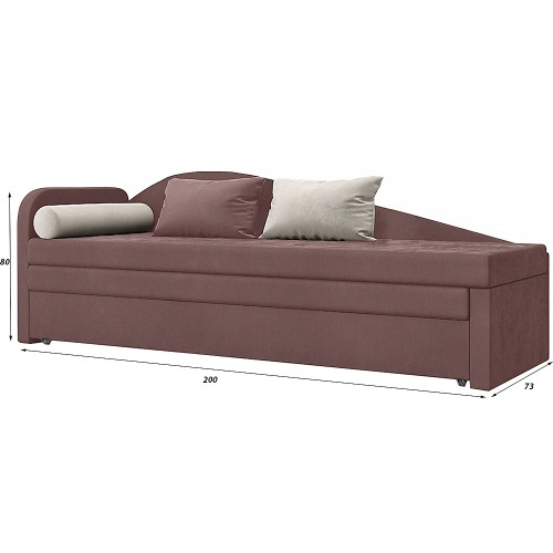 Кушетка Верди Plush Brown