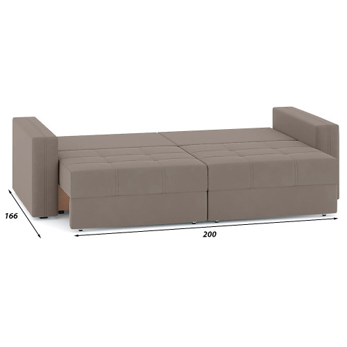 Диван прямой Брест Plush Light Brown