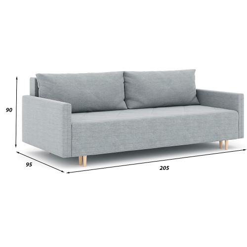 Диван прямой Милли Дрим Light Grey