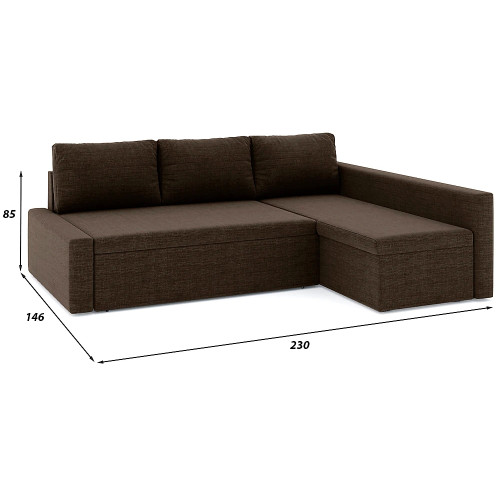 Диван угловой Фрихетен Дрим Brown