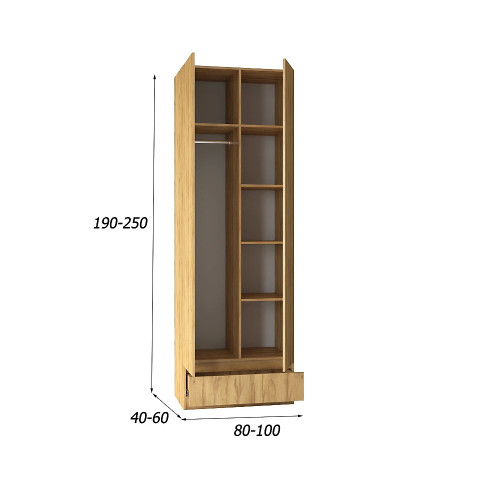 Шкаф Норд-2.9 МДФ Style-1