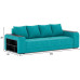 Диван прямой Дубай Light Сountry Blue