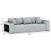 Диван прямой Дубай Сountry Light Grey