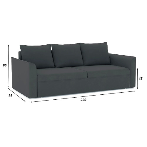 Диван прямой Эрдинг Plush Grey