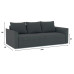 Диван прямой Эрдинг Plush Grey
