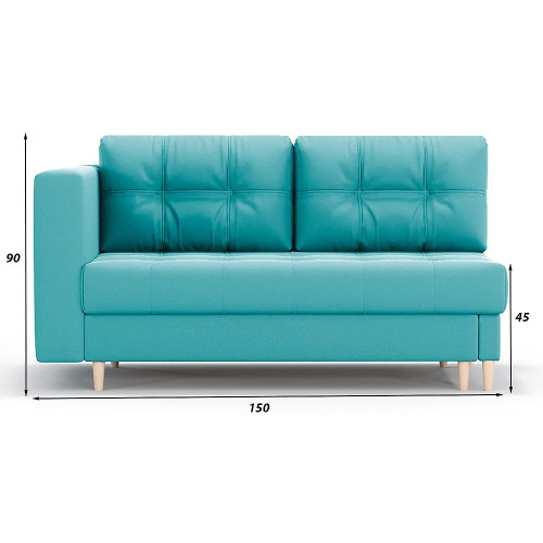 Диван прямой Лея Plush Blue