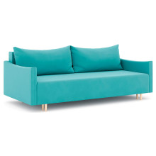 Диван прямой Смайл Blue с подлокотниками