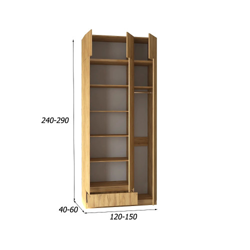 Шкаф Норд-3.5 с антресолью Style-3