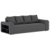 Диван прямой Дубай Light Plush Grey