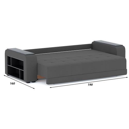 Диван прямой Дубай Light Plush Grey
