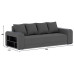 Диван прямой Дубай Light Plush Grey
