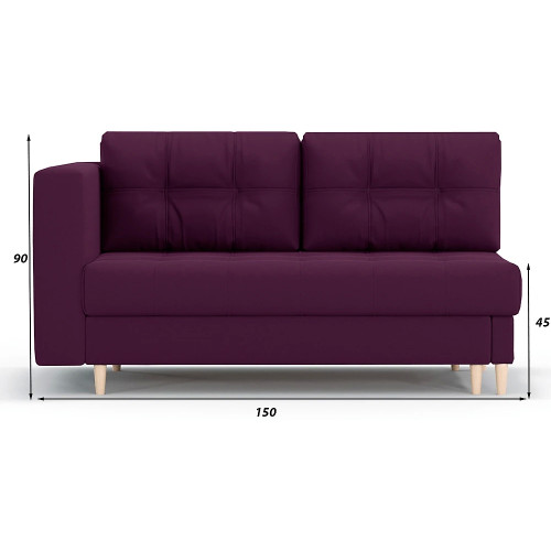 Диван прямой Лея Plush Violet