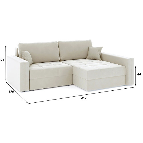 Диван угловой Брест-2 Plush Beige