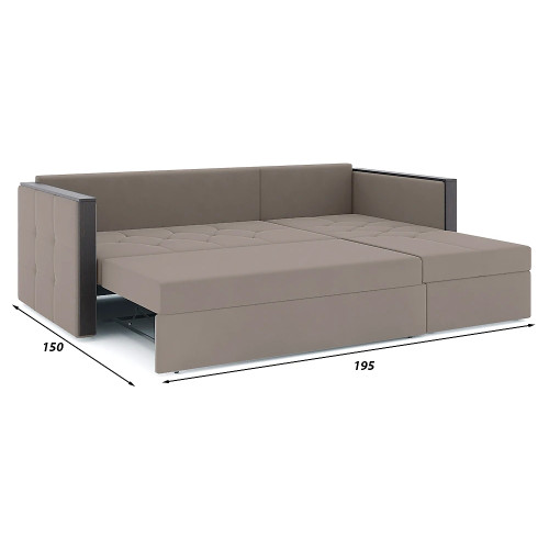 Диван угловой Даймонд Зара Light Brown