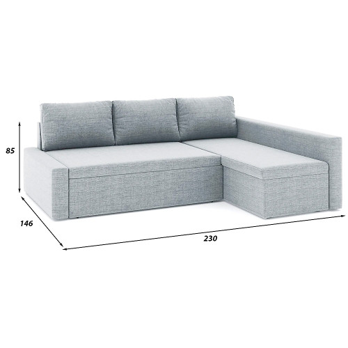 Диван угловой Фрихетен Дрим Light Grey