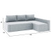 Диван угловой Фрихетен Дрим Light Grey