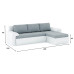 Диван угловой Кормак (Цезарь) Plush Light Grey