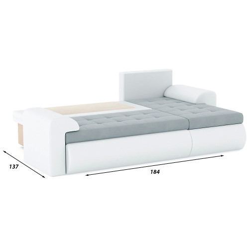 Диван угловой Кормак (Цезарь) Plush Light Grey