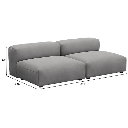 Модуль для дивана Фиджи Grey 210х116