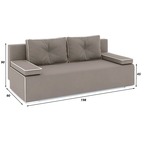 Диван прямой Лиссабон Plush Light Brown