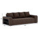 Диван прямой Дубай Light Сountry Brown