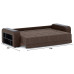 Диван прямой Дубай Light Сountry Brown