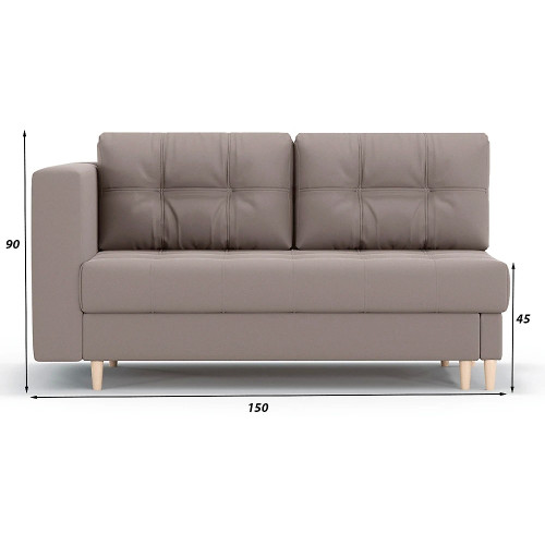 Диван прямой Лея Plush Light Brown