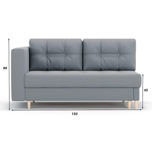 Диван прямой Лея Plush Light Grey