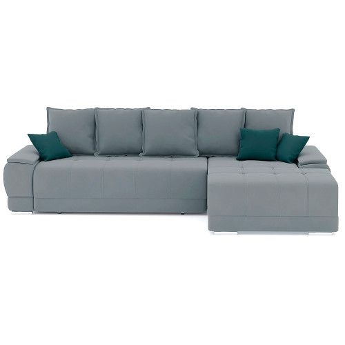 Диван угловой Nordviks (Модерн) Plush Light Grey - Изумруд