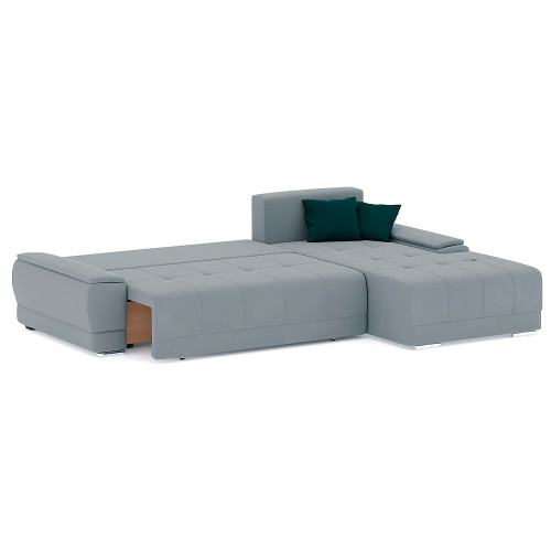 Диван угловой Nordviks (Модерн) Plush Light Grey - Изумруд