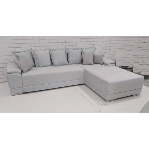Диван угловой Nordviks (Модерн) Plush Light Grey - Изумруд