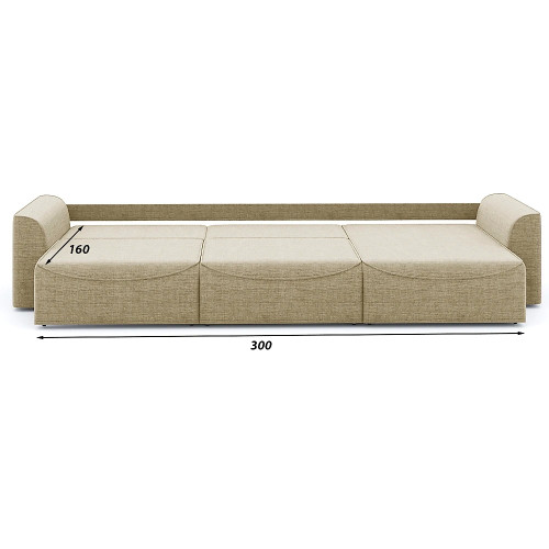Диван угловой Рафаэль-3 Дрим Дарк Beige