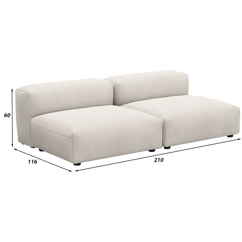 Модуль для дивана Фиджи White 210х116