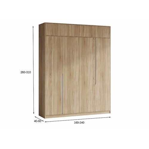 Шкаф Монс-4 МДФ с антресолью Style-3