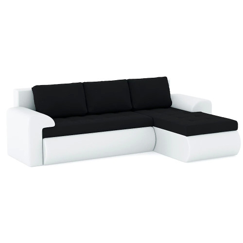 Диван угловой Кормак (Цезарь) Plush Black