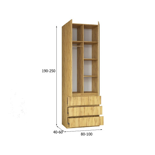 Шкаф Норд-2.3 МДФ Style-2