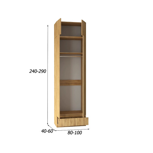 Шкаф Норд-2.7 МДФ с антресолью Style-1