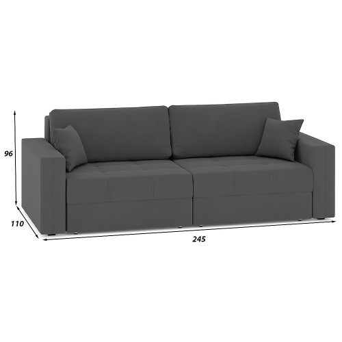 Диван прямой Брест Plush Grey