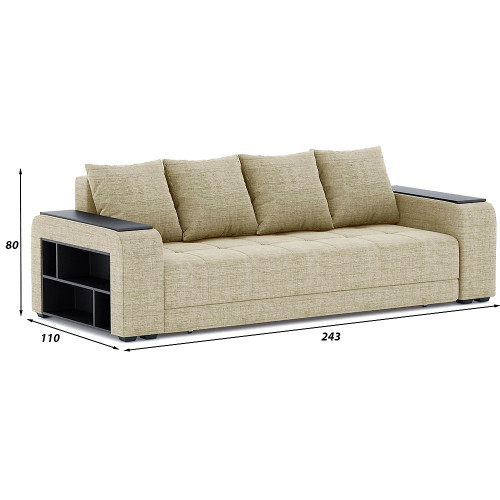 Диван прямой Дубай Light Сountry Дарк Beige