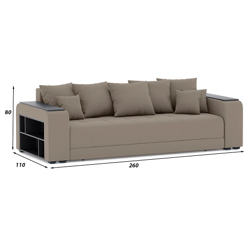 Диван прямой Дубай Plush Light Brown