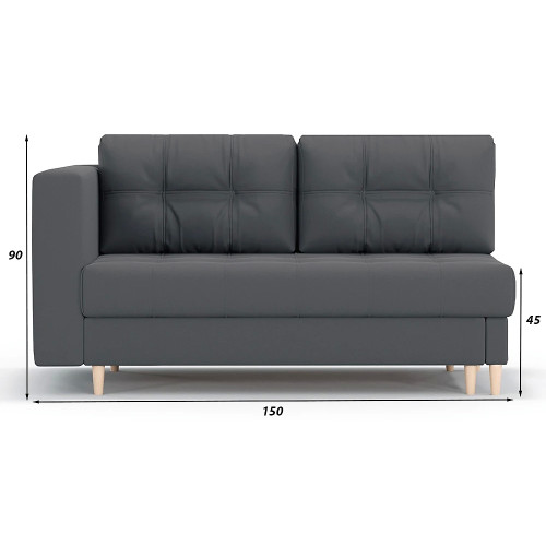 Диван прямой Лея Plush Grey