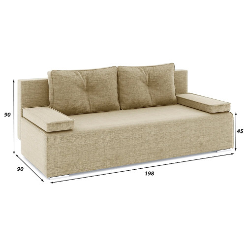Диван прямой Лиссабон Дрим Дарк Beige