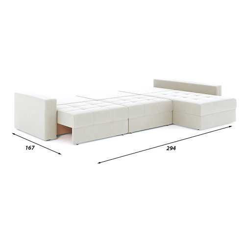 Диван угловой Брест-3 Plush Beige
