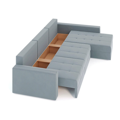 Диван угловой Брест-3 Plush Light Grey