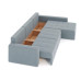 Диван угловой Брест-3 Plush Light Grey