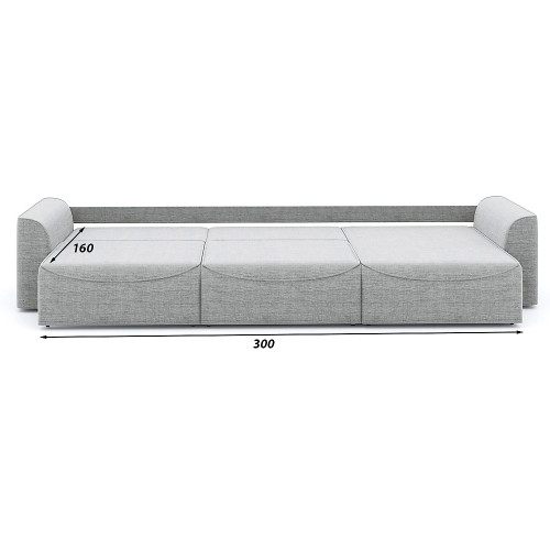 Диван угловой Рафаэль-3 Дрим Light Grey