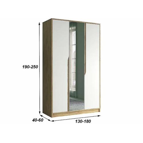Шкаф Монс-3 М с зеркалом Style-3